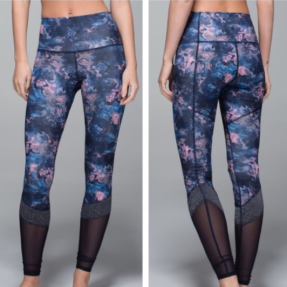 lululemon athletica Pants - Lululemon Floral and Mesh Leggings